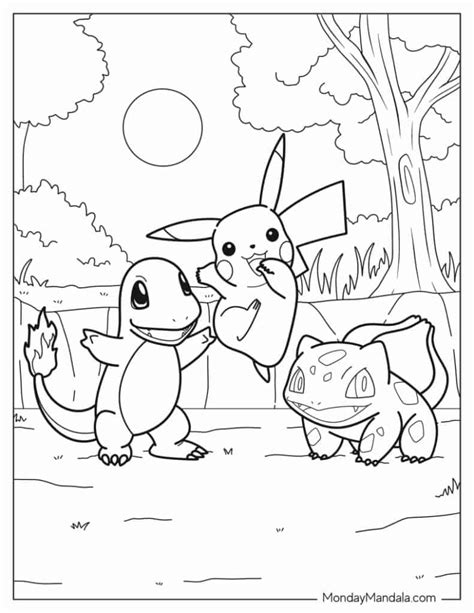 pokemon coloring printable|52 Pokemon Coloring Pages (Free PDF Printables)